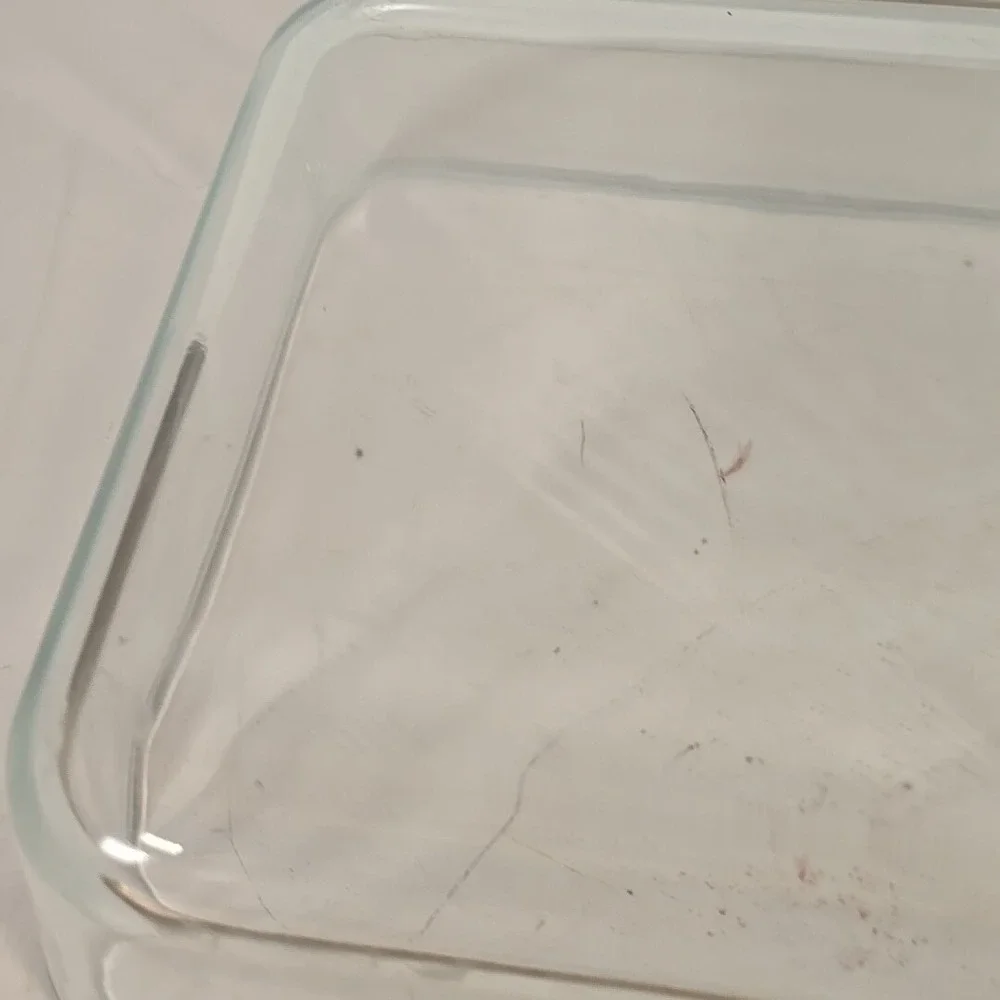 Pyrex 7211 6 Cups Baking Dish Clear Blue Tint‎ Glass